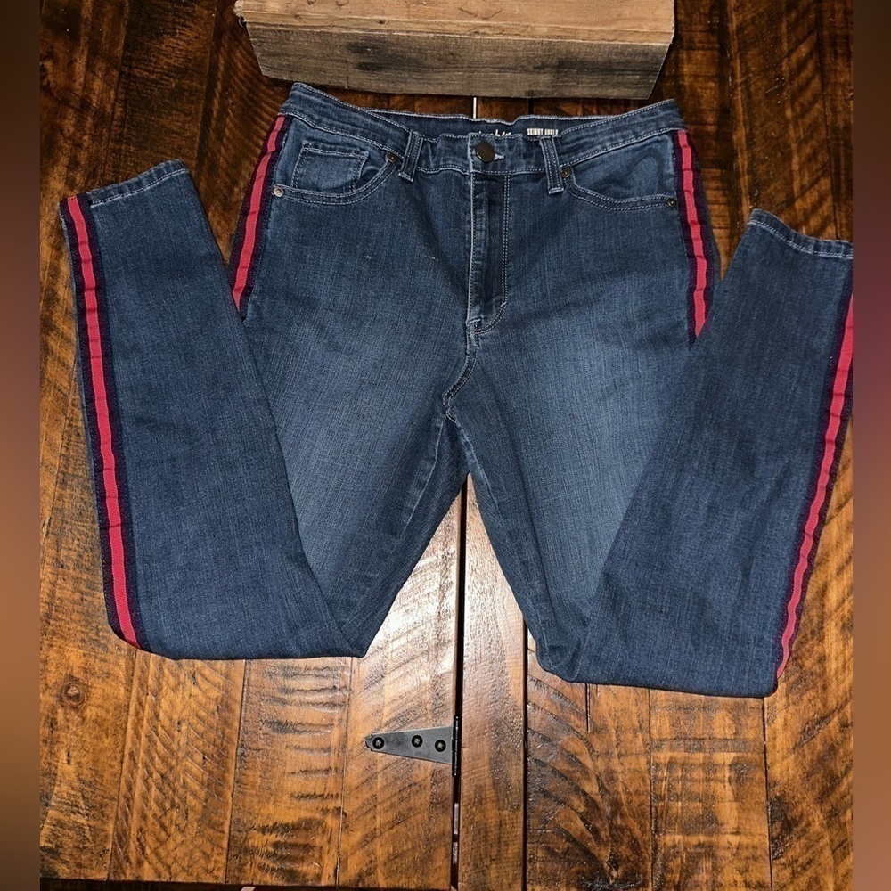 UEC Maison Jules Womens Racer-Stripe Skinny Fit Jeans Size 10/30 - Picture 3 of 10